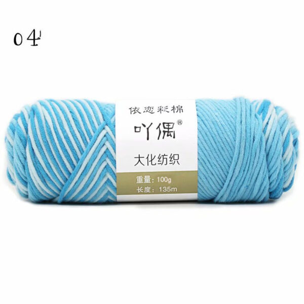 Crochet, Knitting Yarn, 8 Strands Yarn Of Gradient Milk Cotton Wool Hand-knitted Medium Thick - Image 9