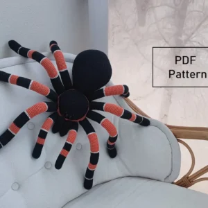Crochet Animals: Creepy Coral Tarantula Spider Pattern