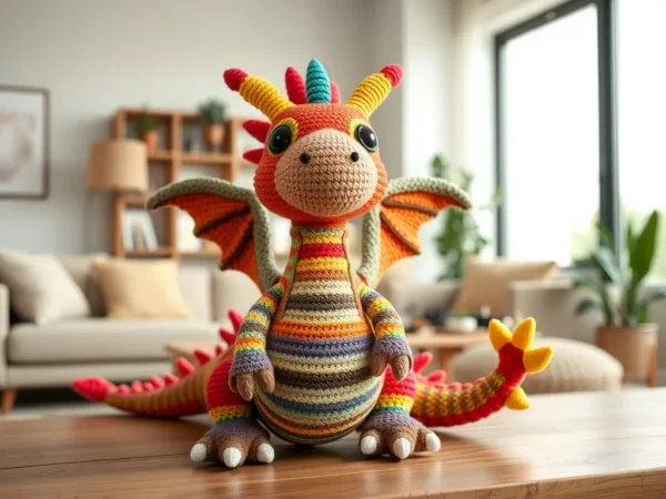 crochet animals | Crimson Cloud Dragon pattern - Image 2