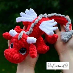 crochet animal pattern - dragon